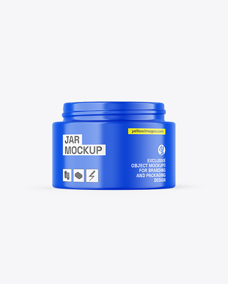 Glossy Jar W/ Wooden Cap Mockup