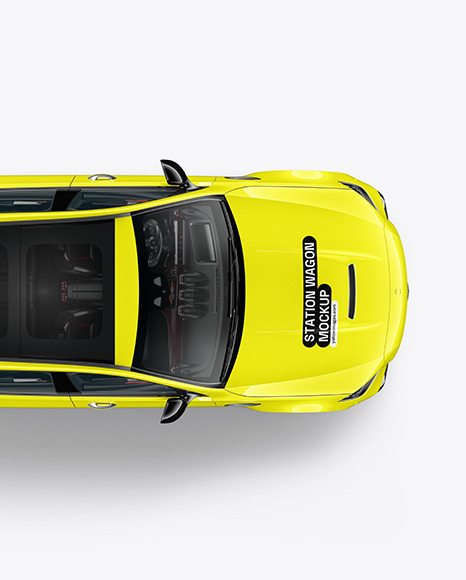Station Wagon Mockup - Top View