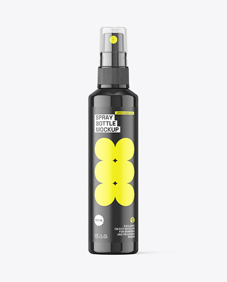 Glossy Plastic Spray Bottle Mockup