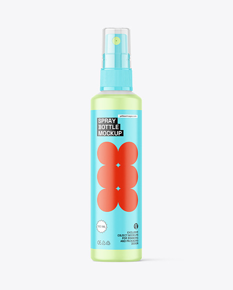 Frosted Plastic Spray Bottle Mockup