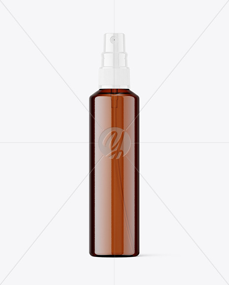 Amber Plastic Spray Bottle Mockup - Free Download Images High Quality