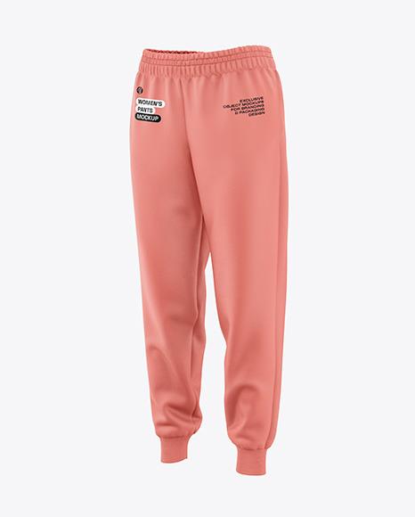 Women&#039;s Oversize Pants Mockup - Half Side View