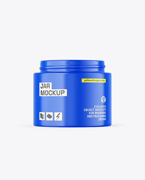 Glossy Jar W/ Wooden Cap Mockup