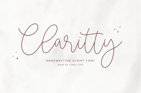 Claritty - Handwritten  Font