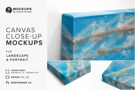 Canvas Close-up Mockups