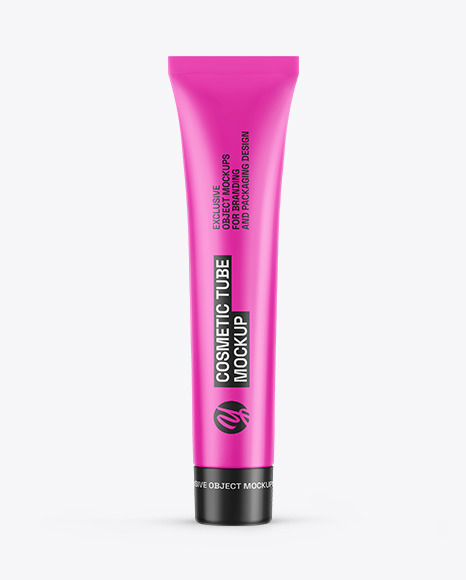 Glossy Cosmetic Tube Mockup
