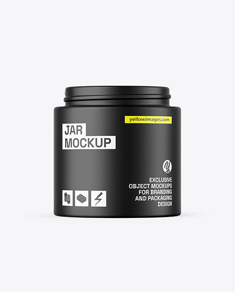 Matte Jar W/ Wooden Cap Mockup
