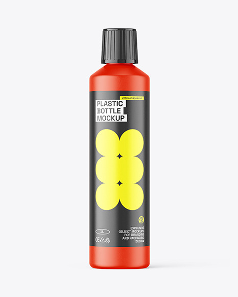 Matte Plastic Bottle Mockup