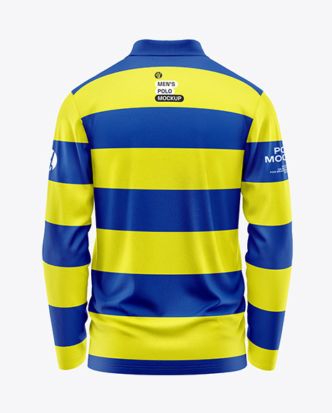 Men&#039;s Long Sleeve Polo Shirt Mockup