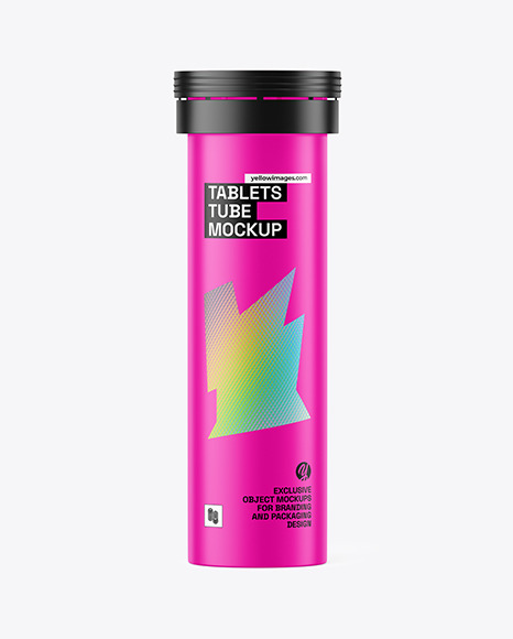 Matte Tablets Tube Mockup