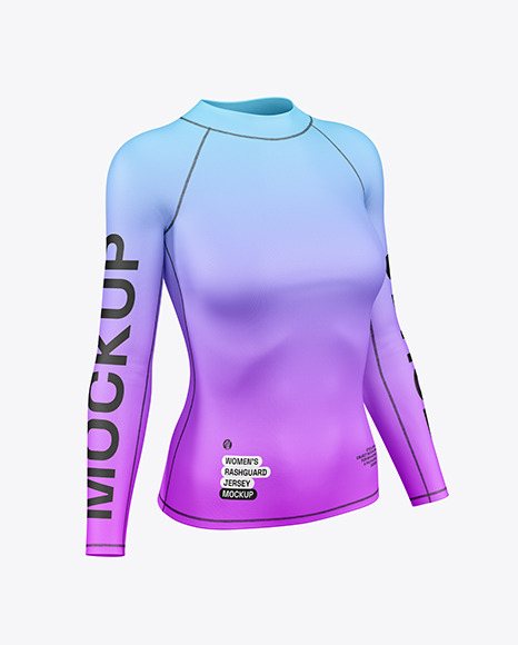 Women&#039;s Rashguard Jersey Mockup