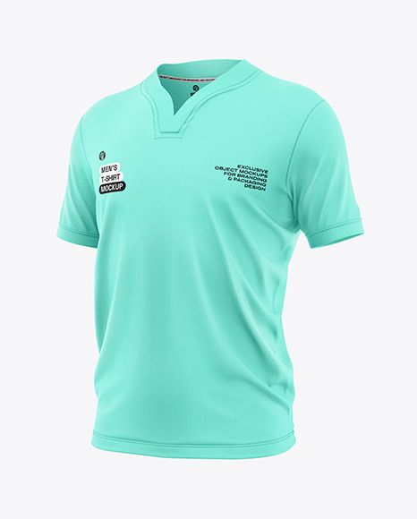 Men&#039;s T-Shirt Mockup - Half Side View