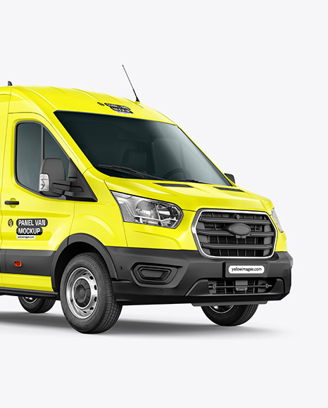 Panel Van Mockup - Half Side View