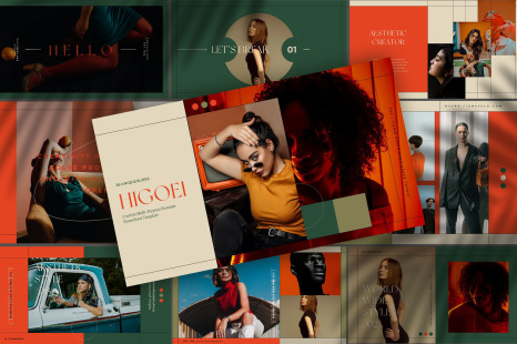 HIGOEI - Modern Vibrant Retro Creative PowerPoint Template