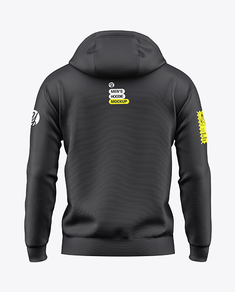 Men&#039;s Hoodie Mockup - Back View