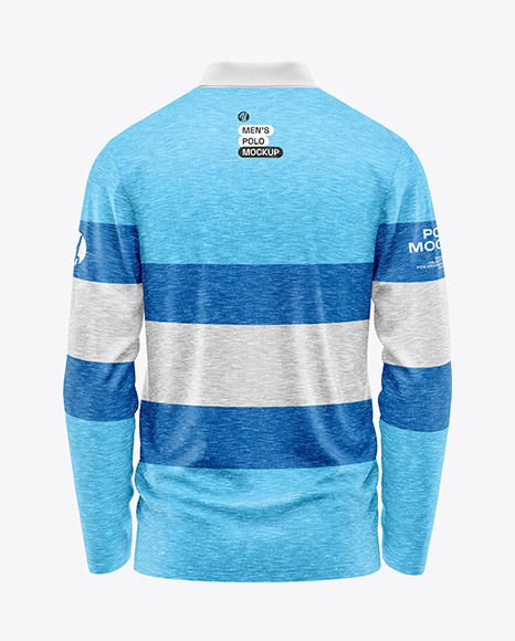 Men&#039;s Long Sleeve Polo Shirt Mockup