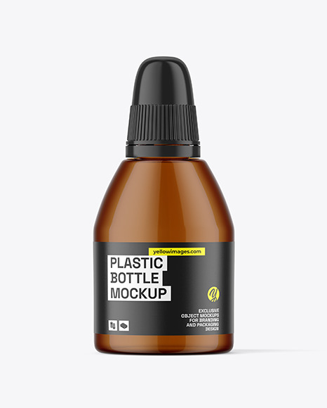 Amber Nasal Spray Bottle Mockup