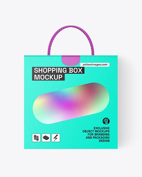 Paper Shopping Box Mockup