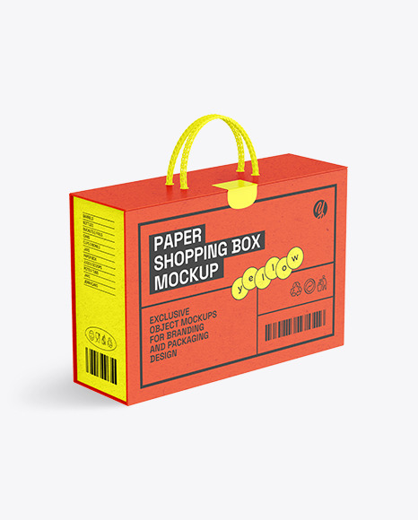 Kraft Shopping Box Mockup