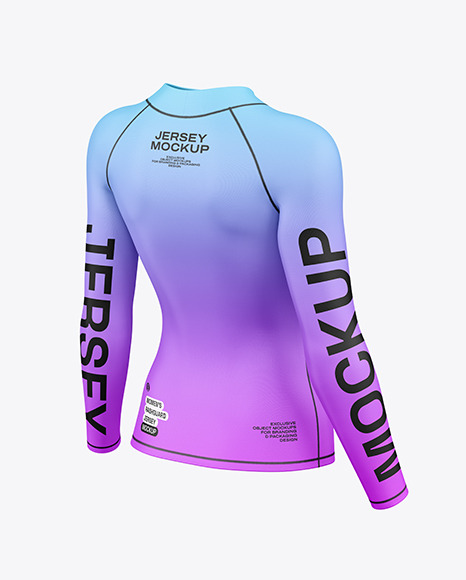 Women&#039;s Rashguard Jersey Mockup
