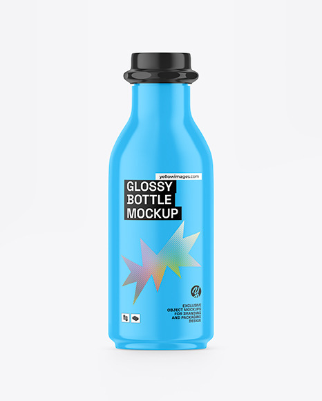 Glossy Bottle Mockup