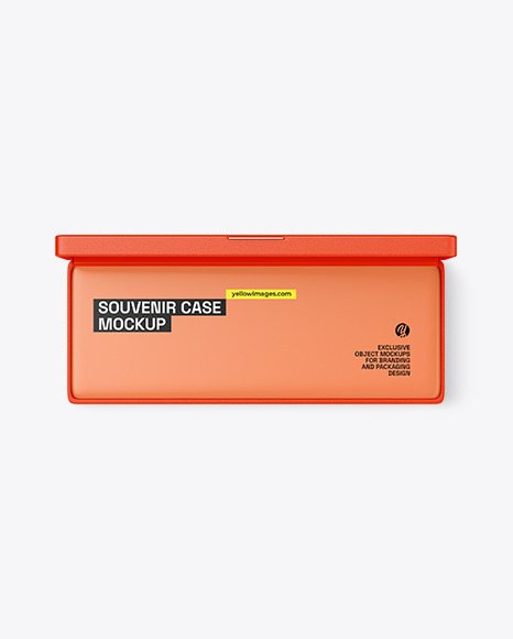 Opened Empty Souvenir Case Mockup