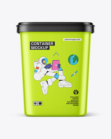 Metallic Container Mockup