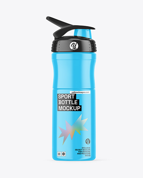 Glossy Sport Bottle Mockup
