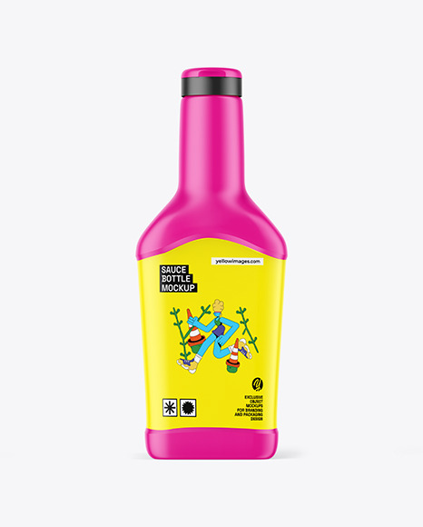 Matte Sauce Bottle Mockup