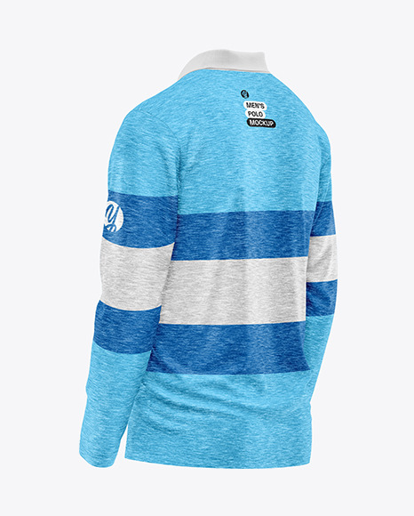 Men&#039;s Long Sleeve Polo Shirt Mockup