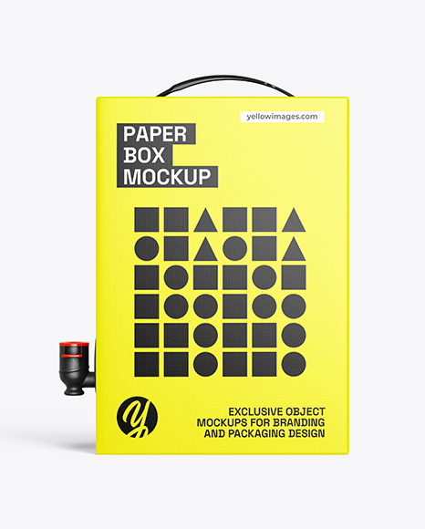 Paper Box with Wine Dispenser Mockup