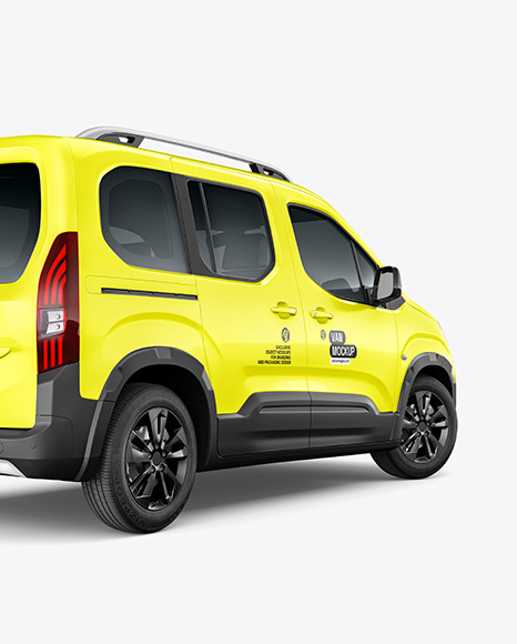 Van Mockup - Back Half Side View