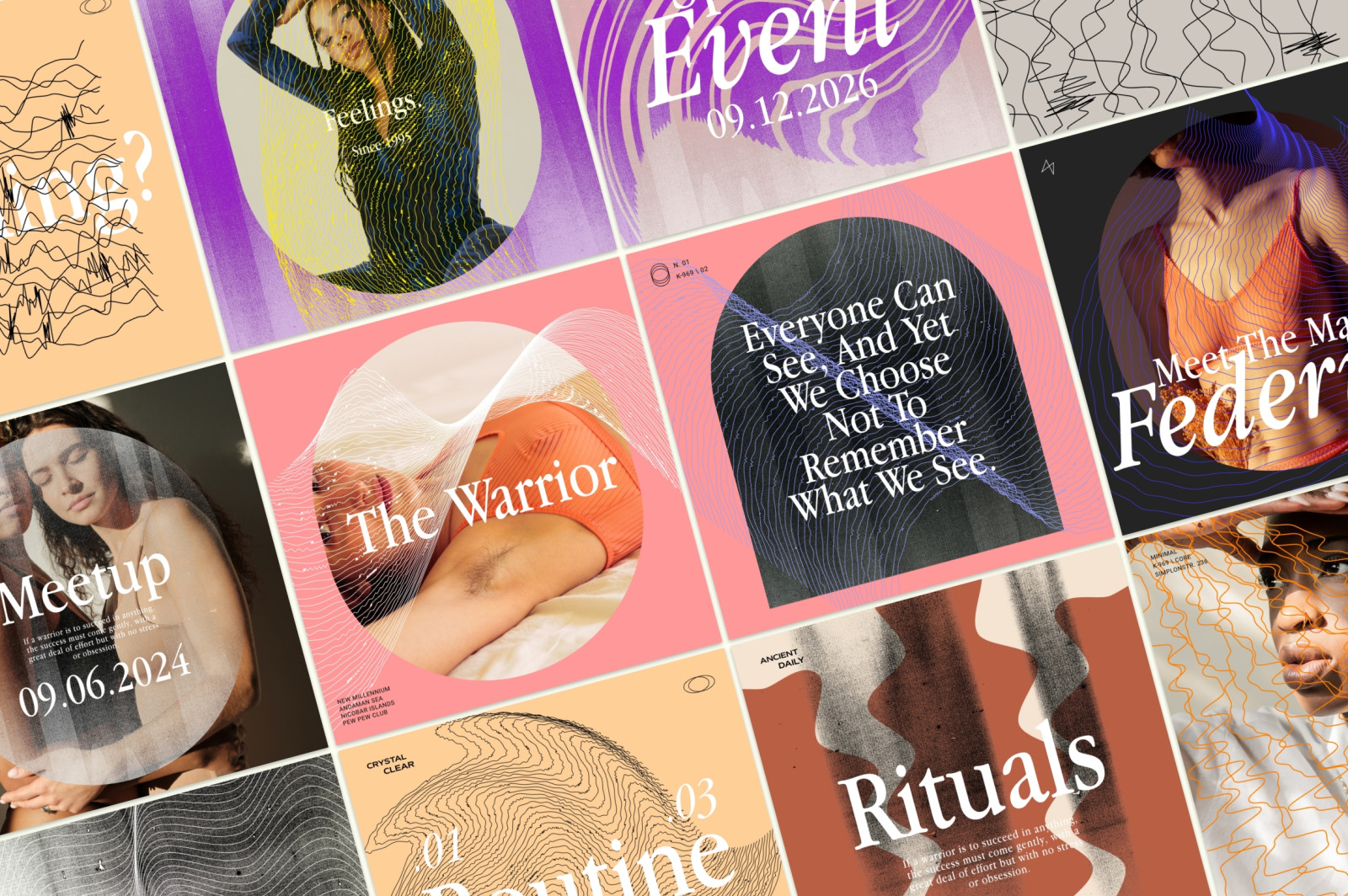 Feel Social Media Kit CANVA & PS on Yellow Images Creative Store