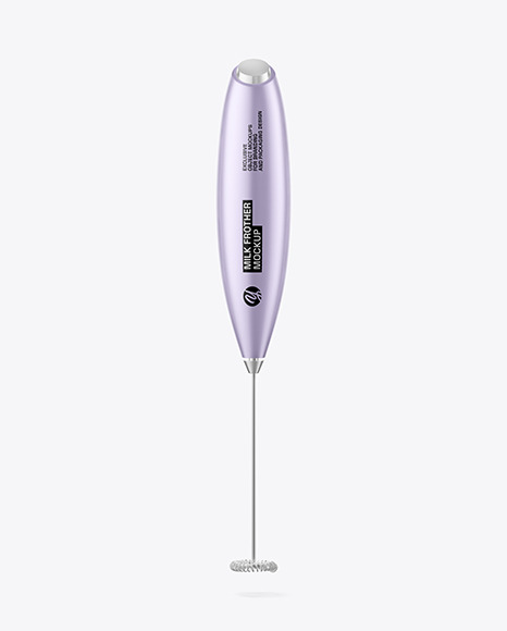 Matte Metallic Milk Frother Mockup