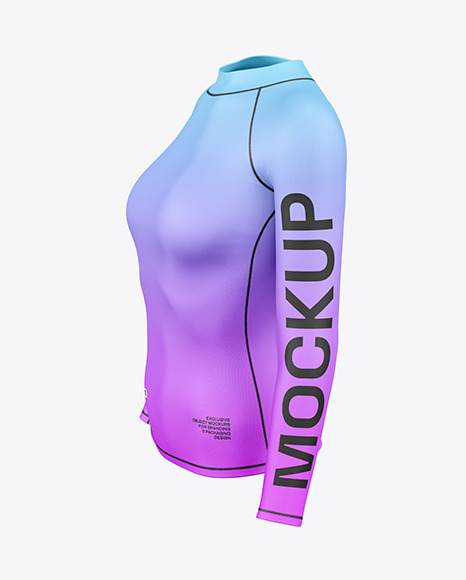Women&#039;s Rashguard Jersey Mockup