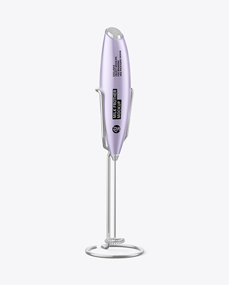 Matte Metallic Milk Frother Mockup