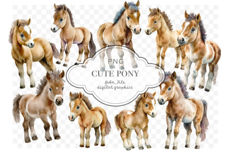 Cute little pony clipart