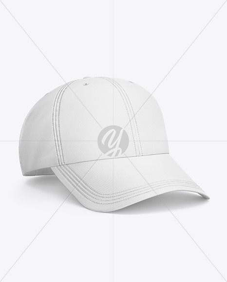 Baseball Cap Mockup - Front Half Side View