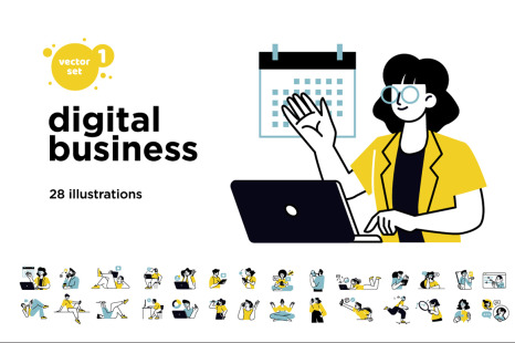 Digital Business Concept Illustrations 1