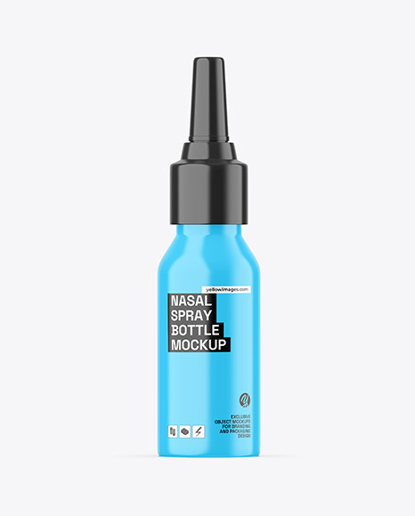 Glossy Nasal Spray Bottle Mockup