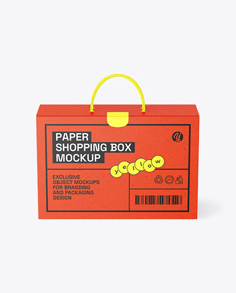 Kraft Carton Shopping Box Mockup