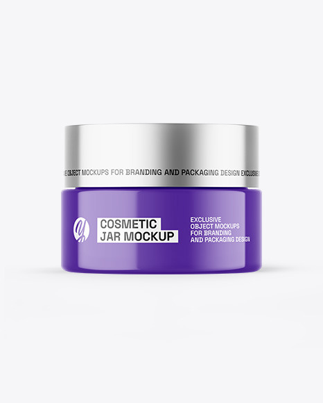 Glossy Cosmetic Jar Mockup