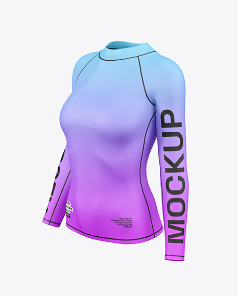 Women&#039;s Rashguard Jersey Mockup