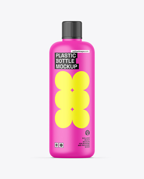 Matte Plastic Bottle Mockup
