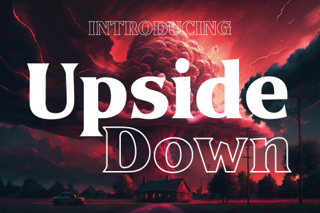 Upside Down - 1980s Retro Typeface