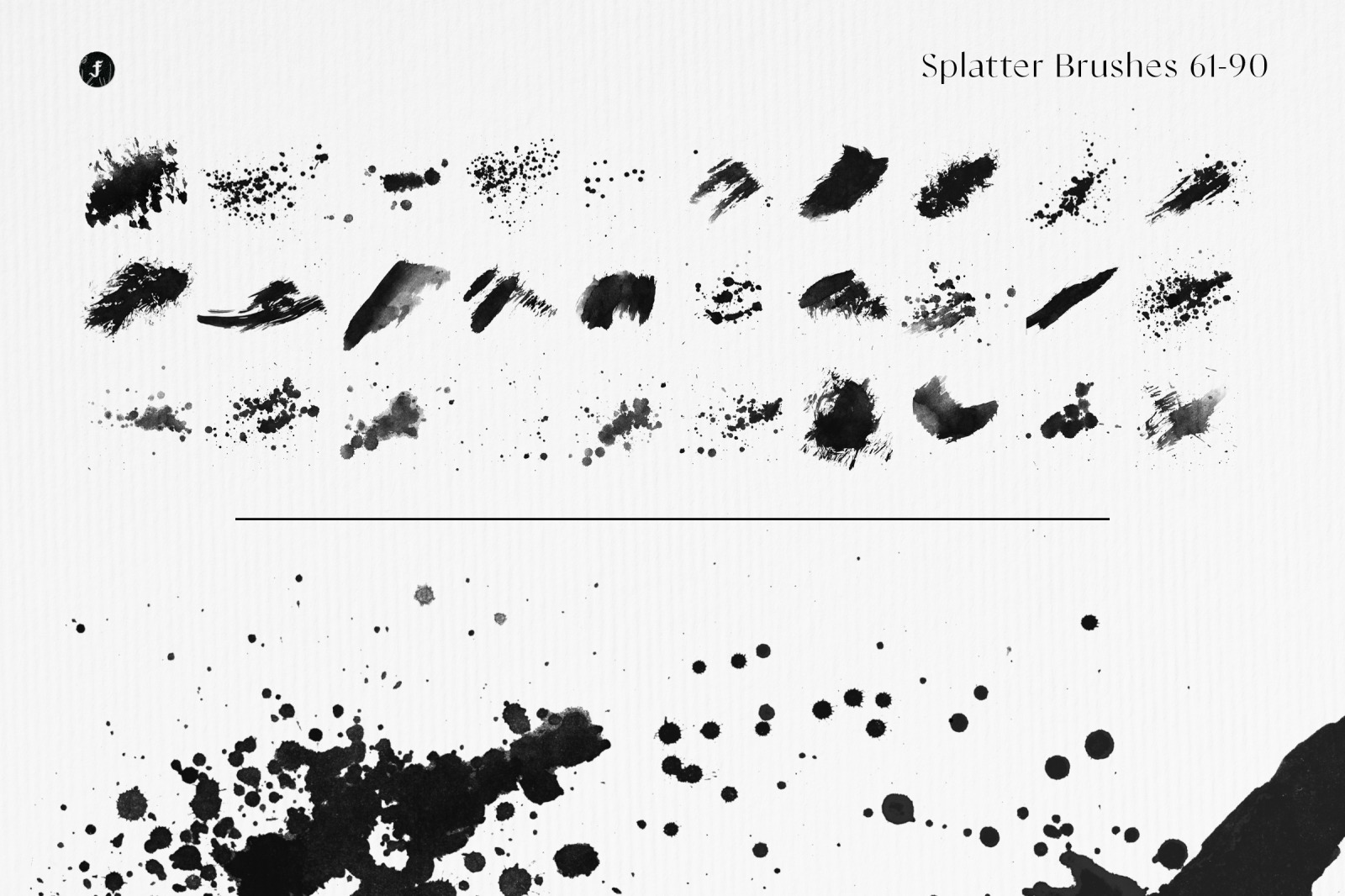 Splatter Stamp Procreate Brushes on Yellow Images Creative Store