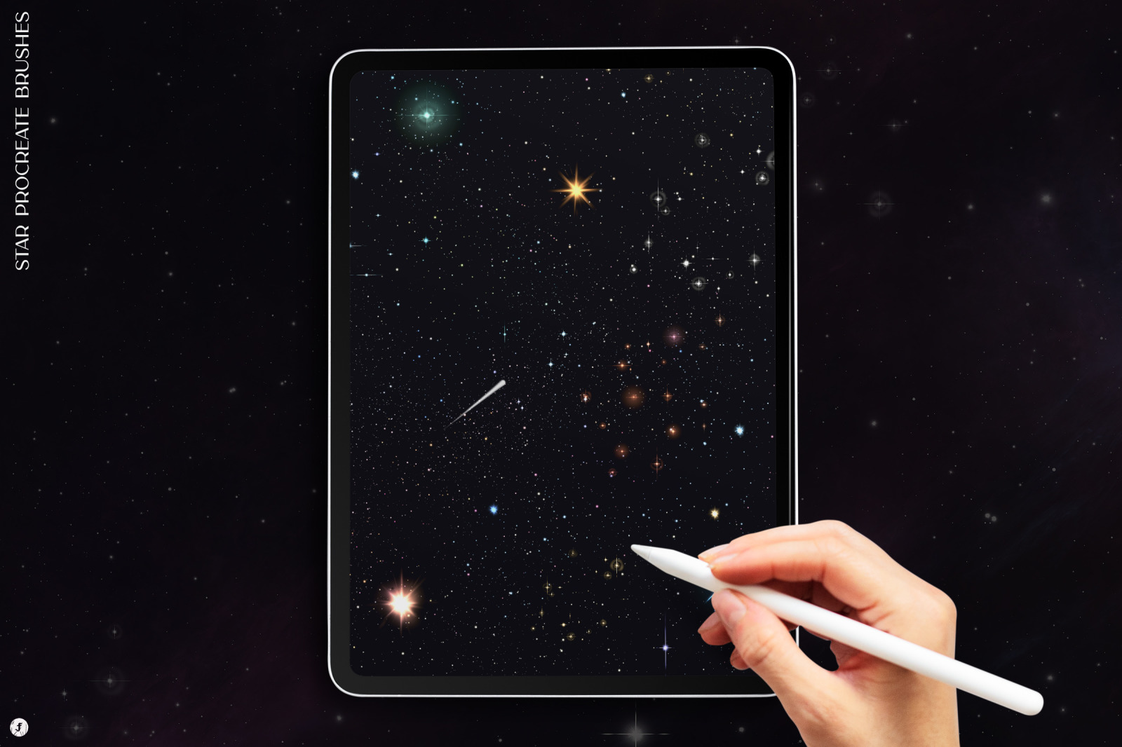 Star Procreate Brushes on Yellow Images Creative Store