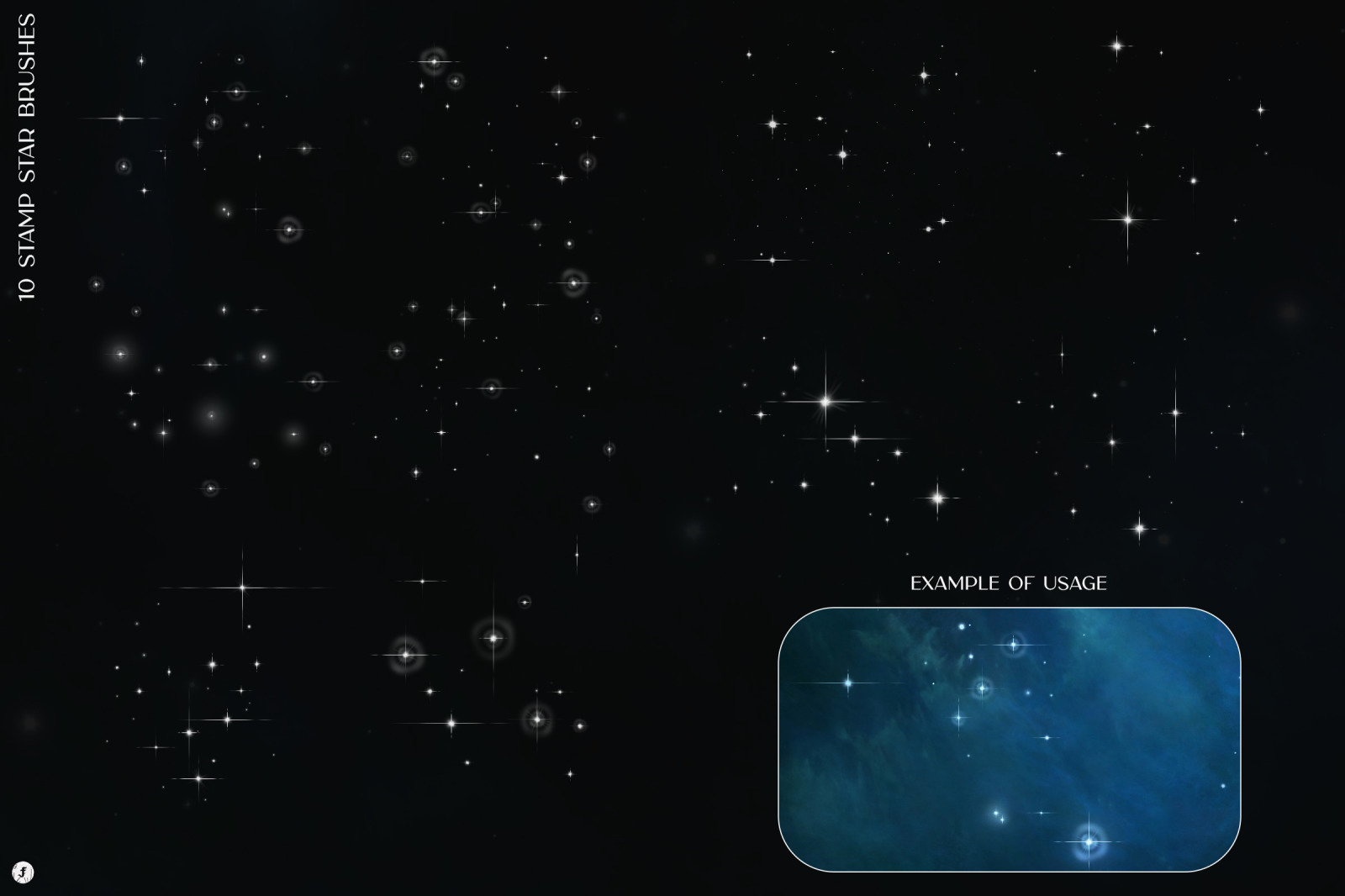 Star Procreate Brushes on Yellow Images Creative Store