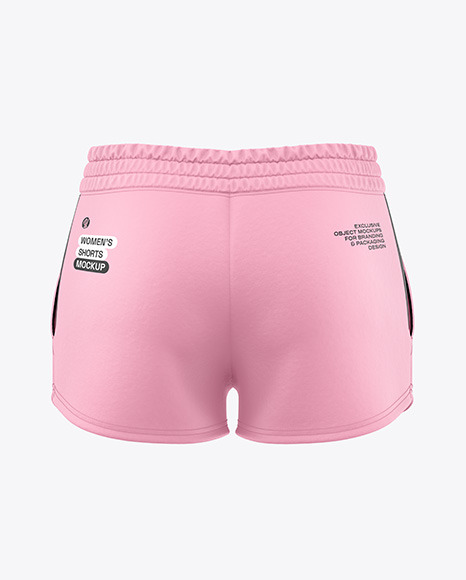Women&#039;s Shorts Mockup - Back View
