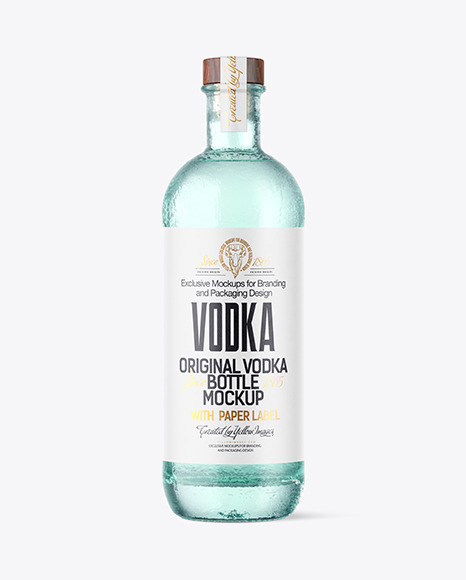 Vintage Vodka Bottle Mockup